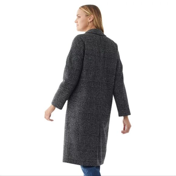 Scoop Women's Long Plaid Coat - Picture 5 of 6